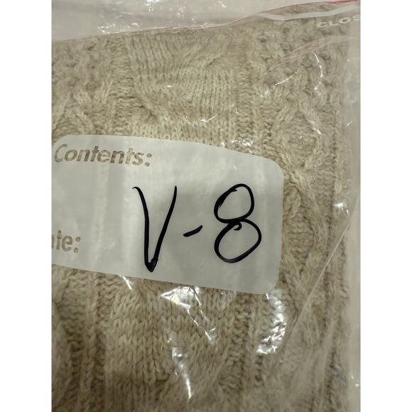 NWT American Eagle Outfitters Cable Knit Turtleneck Dress Beige Women's Size S - Picture 12 of 12